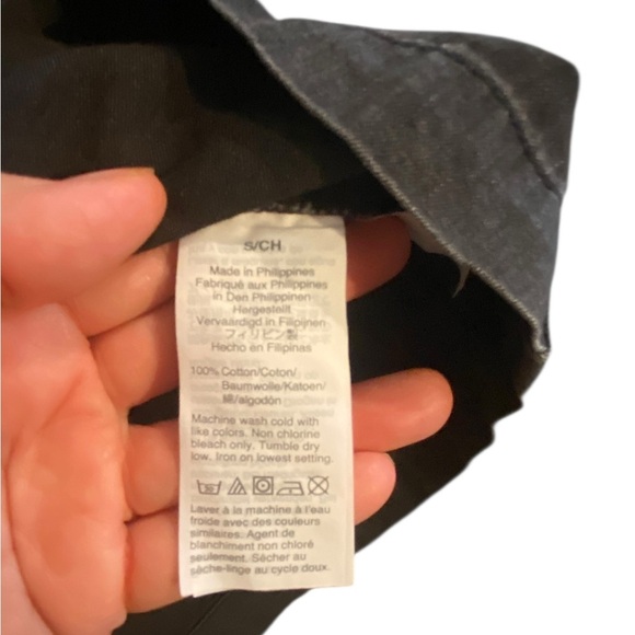 Madewell Denim Collarless Popover Shirt in Black Shrader Wash - Picture 4 of 7